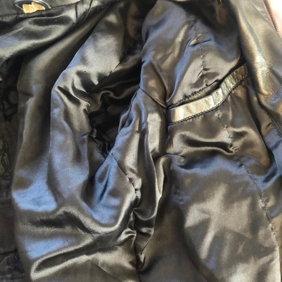 Gold’s Gym Leather Moto Jacket with Belt - Picture 13 of 15